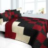 [Wonderland] 3PC Vermicelli - Quilted Patchwork Quilt Set (Full/Queen Size)