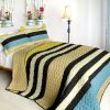 [Summer Sorrow] 3PC Vermicelli-Quilted Patchwork Quilt Set (Full/Queen Size)