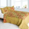 [Twilight Time] Cotton 3PC Vermicelli-Quilted Printed Quilt Set (Full/Queen Size)