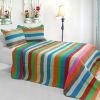 [Rainbow River] 3PC Cotton Vermicelli-Quilted Printed Quilt Set (Full/Queen Size)