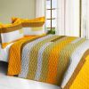 [Smashing] Vermicelli-Quilted Patchwork Striped Quilt Set Full/Queen