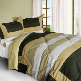 [Blooming Rosemary] Quilted Patchwork Down Alternative Comforter Set (Twin Size)