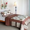 [Modern Circles] Cotton 3PC Vermicelli-Quilted Patchwork Quilt Set (Full/Queen Size)