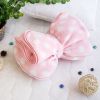 [Pink Bow] Fleece Throw Blanket Pillow Cushion / Travel Pillow Blanket (29.5 by 35.4 inches)