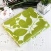 [Green Leaves] Japanese Coral Fleece Baby Throw Blanket (26 by 39.8 inches)