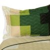 [Evergreen Tree] Brand New Vermicelli-Quilted Patchwork Quilt Set Full/Queen