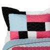 [Campus Belle] 3PC Vermicelli - Quilted Patchwork Quilt Set (Full/Queen Size)