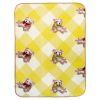 [Teddy Bear - Yellow] Korean Coral Fleece Mini Baby Throw Blanket (27.6 by 38.6 inches)