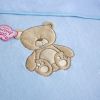 [Lovely Bear] Embroidered Applique Polar Fleece Baby Throw Blanket (30.7 by 39.4 inches)