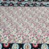 [Alice and Flower] Cotton 3PC Floral Vermicelli-Quilted Patchwork Quilt Set (King Size)