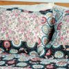 [Alice and Flower] Cotton 2PC Floral Vermicelli-Quilted Patchwork Quilt Set (Twin Size)