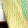 [Chic Cookie] 3PC Vermicelli-Quilted Patchwork Quilt Set (Full/Queen Size)