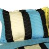 [Cuckoo's Calling] 3PC Vermicelli-Quilted Patchwork Quilt Set (Full/Queen Size)