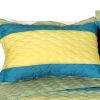 [Endless Horizon] 3PC Vermicelli-Quilted Patchwork Quilt Set (Full/Queen Size)