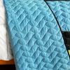 [Mountains Echoed] 3PC Vermicelli-Quilted Patchwork Quilt Set (Full/Queen Size)