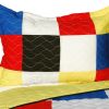 [Delicate Plaid - C] Vermicelli-Quilted Patchwork Plaid Quilt Set Full/Queen