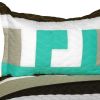 [Tetris - B] Vermicelli-Quilted Patchwork Geometric Quilt Set Full/Queen