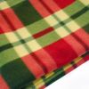 [Trendy Plaids - Red/Green/Yellow] Soft Coral Fleece Throw Blanket (71 by 79 inches)