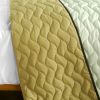 [Quiet Moon] 3PC Vermicelli-Quilted Patchwork Quilt Set (Full/Queen Size)