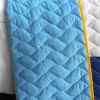 [Timeless - B] Vermicelli-Quilted Patchwork Geometric Quilt Set Full/Queen