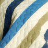 [Pure Sea Air] 3PC Patchwork Quilt Set (Full/Queen Size)