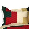 [Santa Baby] 3PC Vermicelli - Quilted Patchwork Quilt Set (Full/Queen Size)