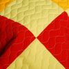 [Football Glory] 3PC Vermicelli-Quilted Patchwork Quilt Set (Full/Queen Size)