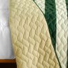 [Wander In The Secret Garden] 3PC Vermicelli-Quilted Patchwork Quilt Set (Full/Queen Size)