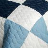 [Sky Delusions] 3PC Vermicelli-Quilted Patchwork Quilt Set (Full/Queen Size)