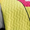 [Charming Perfume] 3PC Vermicelli-Quilted Patchwork Quilt Set (Full/Queen Size)