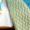 [Secrets Of Life] 3PC Vermicelli-Quilted Patchwork Quilt Set (Full/Queen Size)