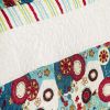 [Dianthe] Cotton 3PC Floral Vermicelli-Quilted Printed Quilt Set (Full/Queen Size)