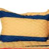 [Tender Night] 3PC Vermicelli-Quilted Patchwork Quilt Set (Full/Queen Size)