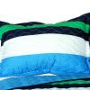 [Caprice] 3PC Vermicelli-Quilted Patchwork Quilt Set (Full/Queen Size)