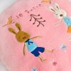 [Sugar Rabbit - Round Pink02] Blanket Pillow Cushion / Travel Pillow Blanket (31.5 by 43.3 inches)