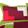 [Renaissance] Vermicelli-Quilted Patchwork Plaid Quilt Set Full/Queen