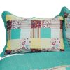 [Cool Spring] 3PC Cotton Vermicelli-Quilted Printed Quilt Set (Full/Queen Size)