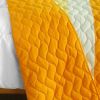 [Beautiful As It Is] 3PC Vermicelli-Quilted Patchwork Quilt Set (Full/Queen Size)