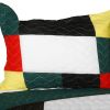 [Italianism] Vermicelli-Quilted Patchwork Striped Quilt Set Full/Queen