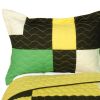 [Life Force] Brand New Vermicelli-Quilted Patchwork Quilt Set Full/Queen