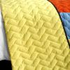 [Twilight Romance] 3PC Vermicelli-Quilted Patchwork Quilt Set (Full/Queen Size)