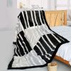 Onitiva - [Fashion Stripes] Stylish Patchwork Throw Blanket (61 by 86.6 inches)