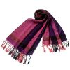 Blancho Bedding -Pa-33-1 Pink Lovely Little Flower Patterns & Stripe Mix-Style Tassel Ends Silky Pashmina/Shawl/Scarf