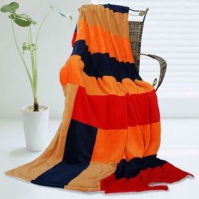 Onitiva - [New Day] Soft Coral Fleece Patchwork Throw Blanket (59 by 78.7 inches)