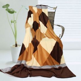 Onitiva - [Plaids - Traces of Dreams] Soft Coral Fleece Patchwork Throw Blanket (59 by 78.7 inches)