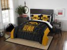 Iowa OFFICIAL NCAA "Modern Take" Full/Queen Comforter & Shams Set; 86" x 86"