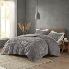 Ruched Fur Down Alternative Comforter Set