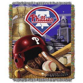 Phillies OFFICIAL Major League Baseball; "Home Field Advantage" 48"x 60" Woven Tapestry Throw by The Northwest Company