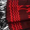 Blancho Bedding -Pa-616-2 Red Base Peony Flowers Patterns Exquisitely Soft Woven Pashmina/Shawl/Scarf