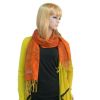 Blancho Bedding -Pa-a54-1 Bright Orange Special Flowers Pattern Elegant Extra Soft Woven Pashmina/Shawl/Scarf